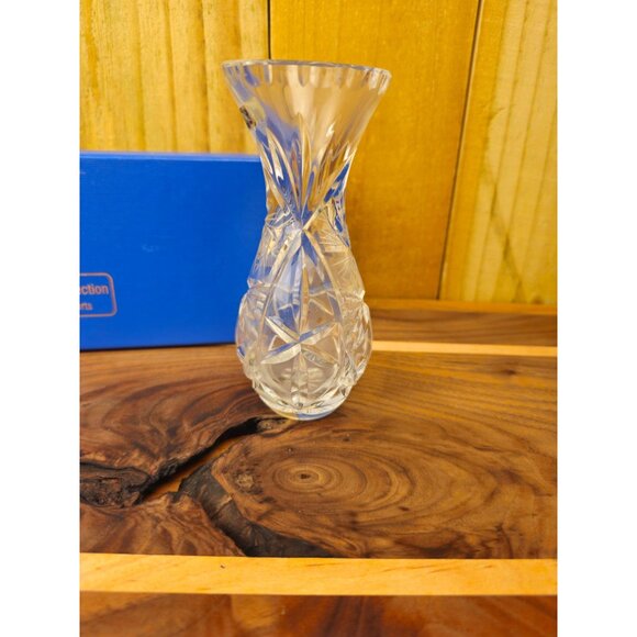The Irena Collection Lead Crystal Decorative Mini Vase By Miller Imports 4.5" Cl - Picture 3 of 4
